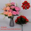 12 Heads Valentine's Day Flowers Mini Crystal Grass Bouquet Natural Simulated Rose  Home Decorative
