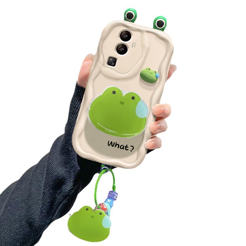 Applicable To Apple 14 Promax Mobile Phone Case IPhone 15 Cute Funny Three-dimensional Frog Doll 13 Silicone Soft Shell