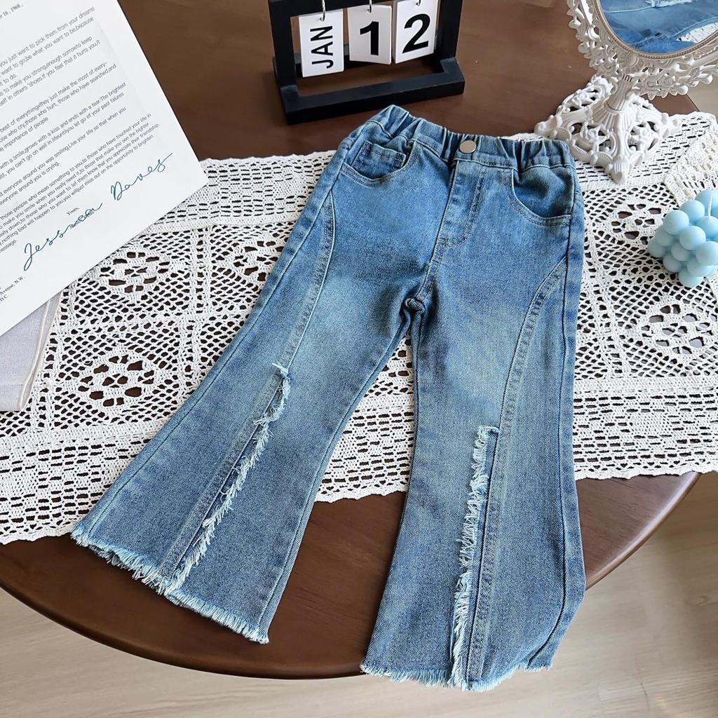 Модные расклешенные джинсы для девочек - Коллекция Весна/Осень BQA017