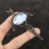 Подвеска Owyhee Blue Opal, подвеска из медной проволоки, ювелирные изделия Owyhee Blue Opal, подвеска из драгоценных камней ручной работы, ювелирные изделия из медной проволоки, подарок на помолвку