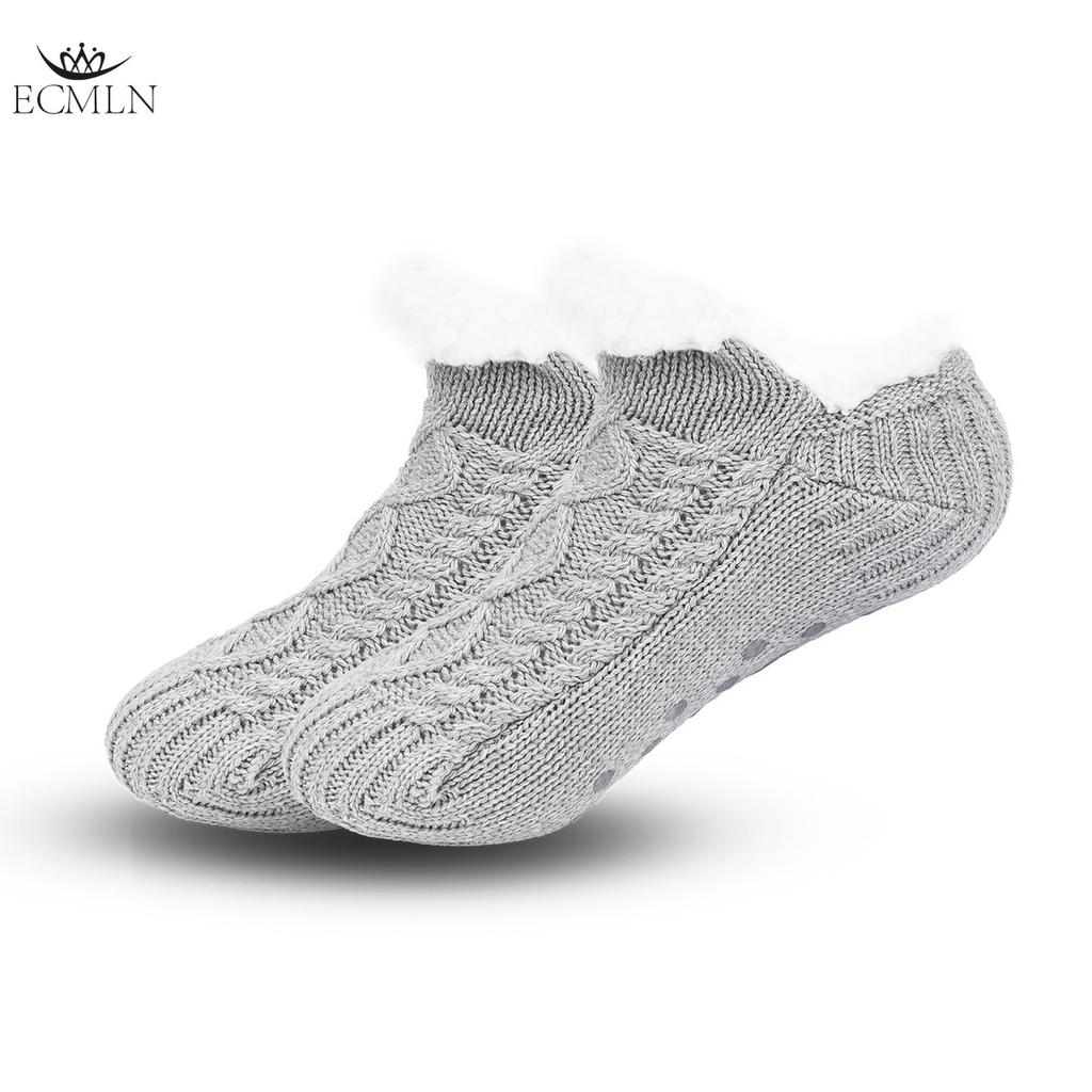 Unisex Fluffy Fuzzy Warm Slipper Socks for Men Women Thick Fleece Lined Non-Slip Socks Indoor Floor