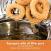 Фритюрница из нержавеющей стали с термометром и съемной решеткой, сковорода темпура в японском стиле с ручкой холодного прикосновения для плиты