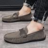 Fashion Suede Men Casual Shoes Breathable Slip-on Mens Driving Shoes Lightweight Comfort Men Lazy Shoes Luxury Brand Men Loafers