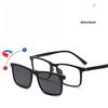 New 5-in-1 Men's Sunglasses Ultra-Light Square Magnetic Polarized Sunglasses Optical Prescription Glasses for Men