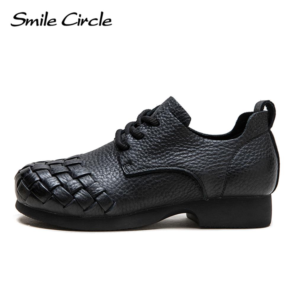 Осенние новые удобные однослойные туфли из воловьей кожи, простая повседневная женская обувь для путешествий в стиле ретро