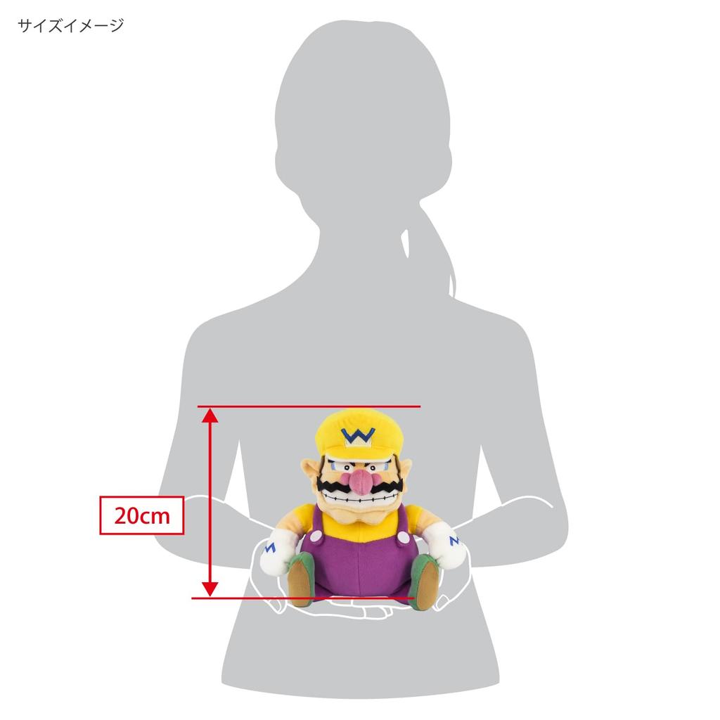 Sanei Boeki Super Mario ALL STAR COLLECTION Wario (S) Ш18×Г12×В25см Плюш AC08