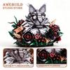 1056Pcs Creative Flower Cat Building Blocks Toy Pussy Rose MOC Bricks Home Decor Cute Animal Bouquet Assembly Model DIY Gift NEW
