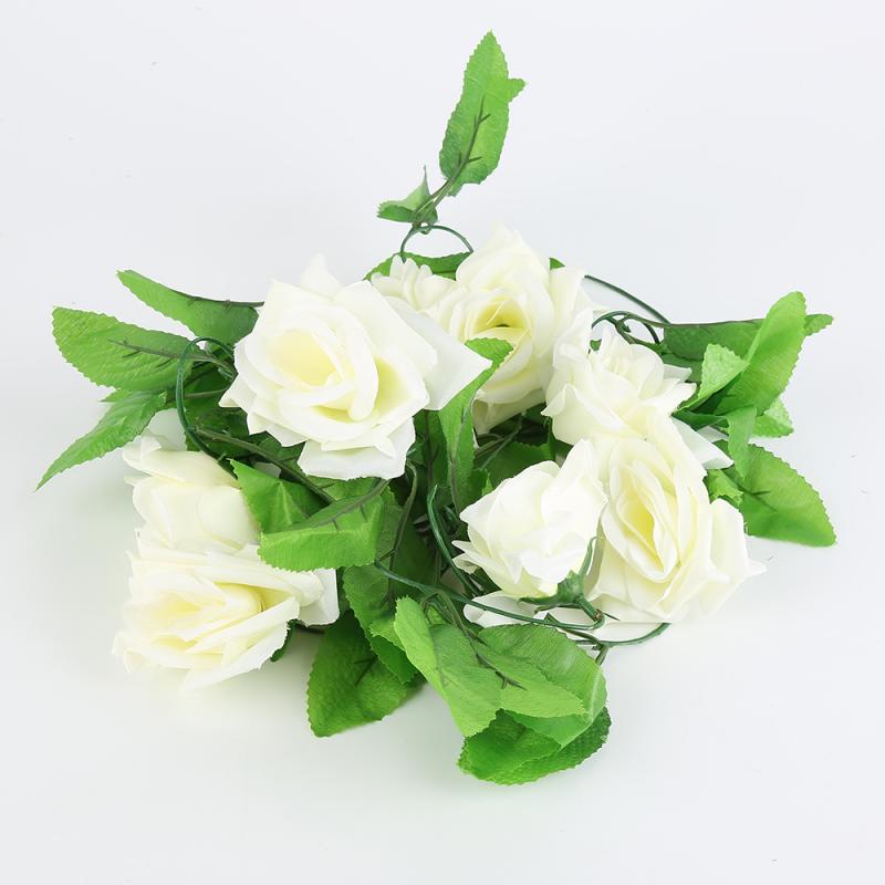 240 см искусственный цветок ротанга поддельное растение виноградная лоза украшение настенные розы домашний декор аксессуары свадебный декоративный венок