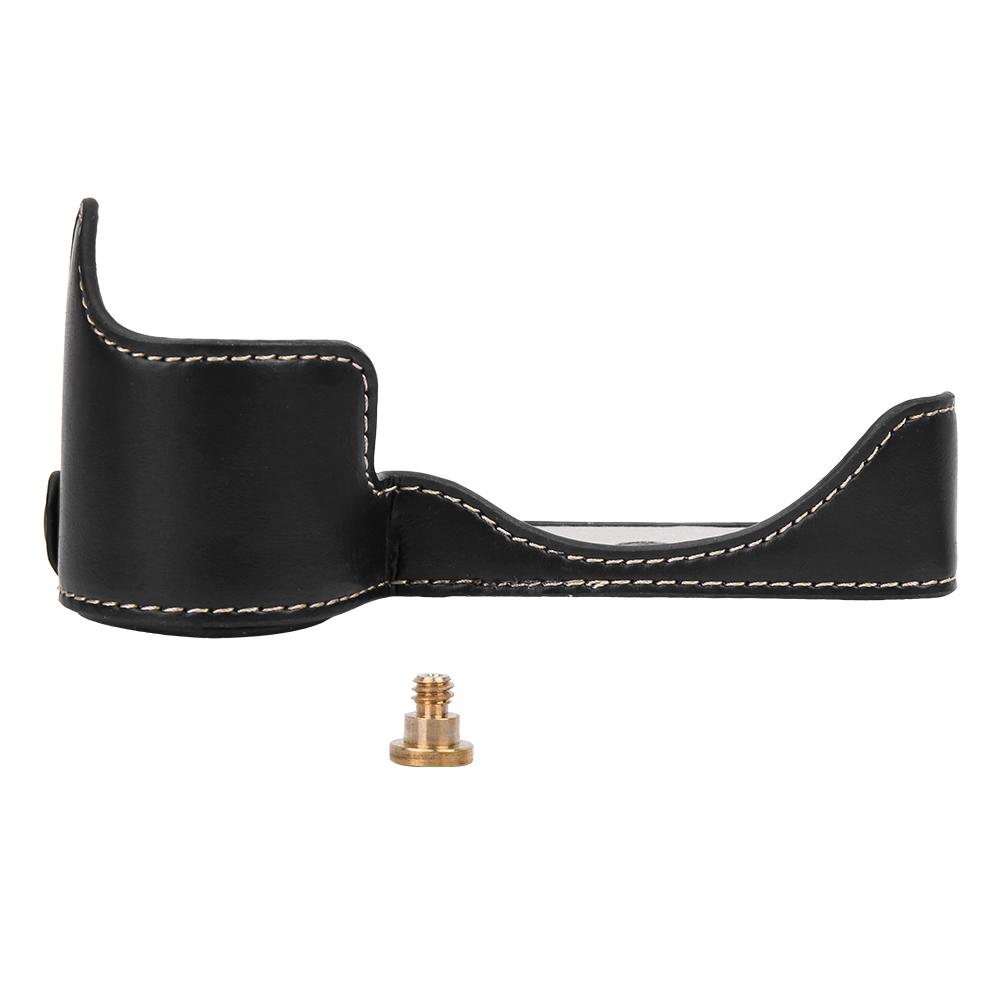 PU Leather Half Body Camera Case Bag Cover Protector for Nikon Z6 Z7(black)