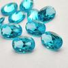 Blue Topaz Shade Natural Zircon Faceted Stone, Oval Shape Zircon Lot, Healing Stone.