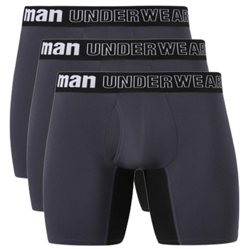 Нижнее белье из 3 предметов, мужские трусы, открывающиеся трусы, дышащие трусы-боксеры, большой размер M-7XL