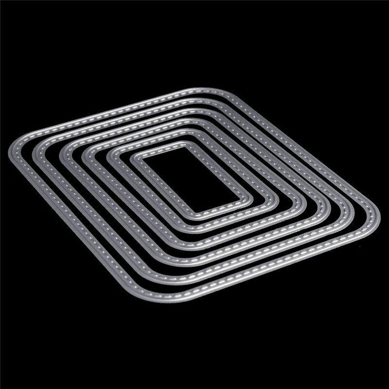 Линия шитья, прямоугольная форма, вырубные штампы, металлический трафарет, сделай сам, скрапбукинг, альбом, тиснение бумажной карты, ремесло, высечка, шаблон рамки