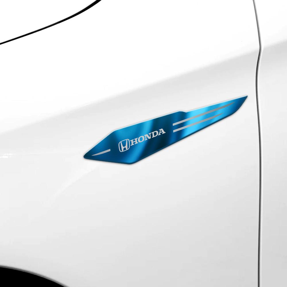 GEFR3 2Pcs Car Metal Reflective Logo Side Body Fender Decorative Stickers For Citroen C1 C2 C3 C4 C4L C5 C6 C7 VTS C-ELYSEE Berlingo