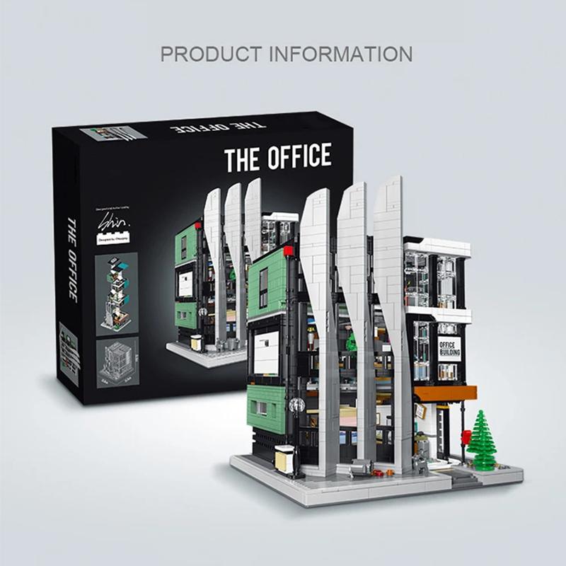 Non-Toxic 3828Pcs Office Building Moc Model Building Block Set Creative Street View Modular House Assembly Bricks Diy Toys Gifts For Kids