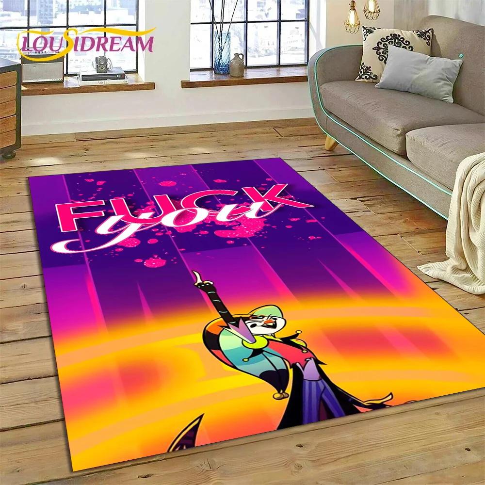 Мультфильм H-Helluva Boss Blitzo H-Hazbin Hotel Ковер для спальни Гостиная Домашний диван Украшение, детский большой декоративный напольный коврик