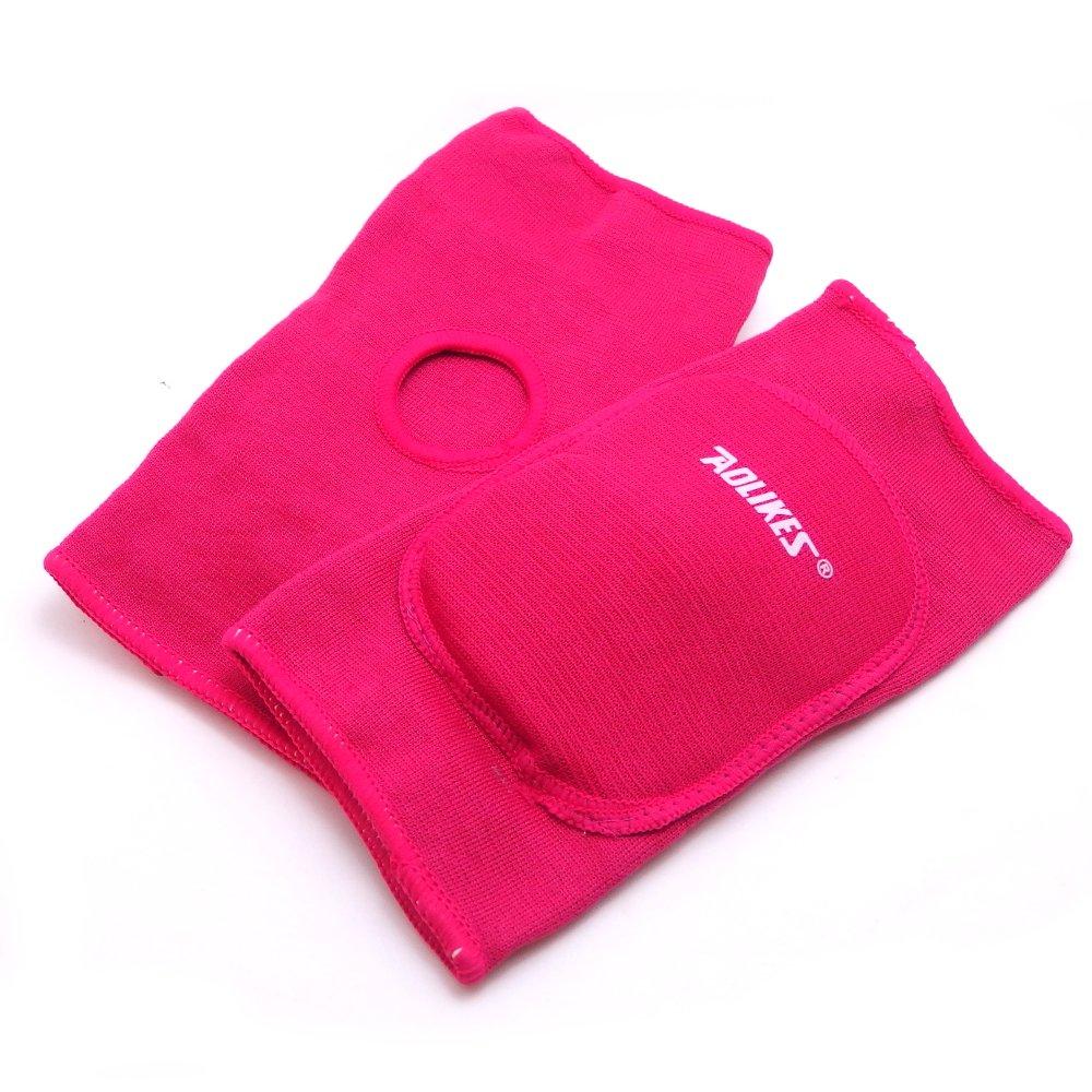 Набор коленных ортезов для щенков и мягкий тип для спорта и танцев Детский (Лево право) - (Розовый, Средний)