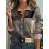 New Spring Autumn Women Blouses Fashion Geometry Striped Pattern Printing Shirt Elegant