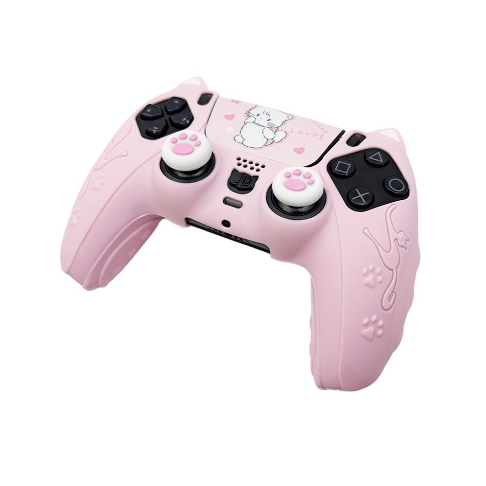 VILCORN Anti-Slip Silicone Case for PS5 Controller with Thumb Grips – Shockproof Skin Cover for DualSense Gaming Accessories