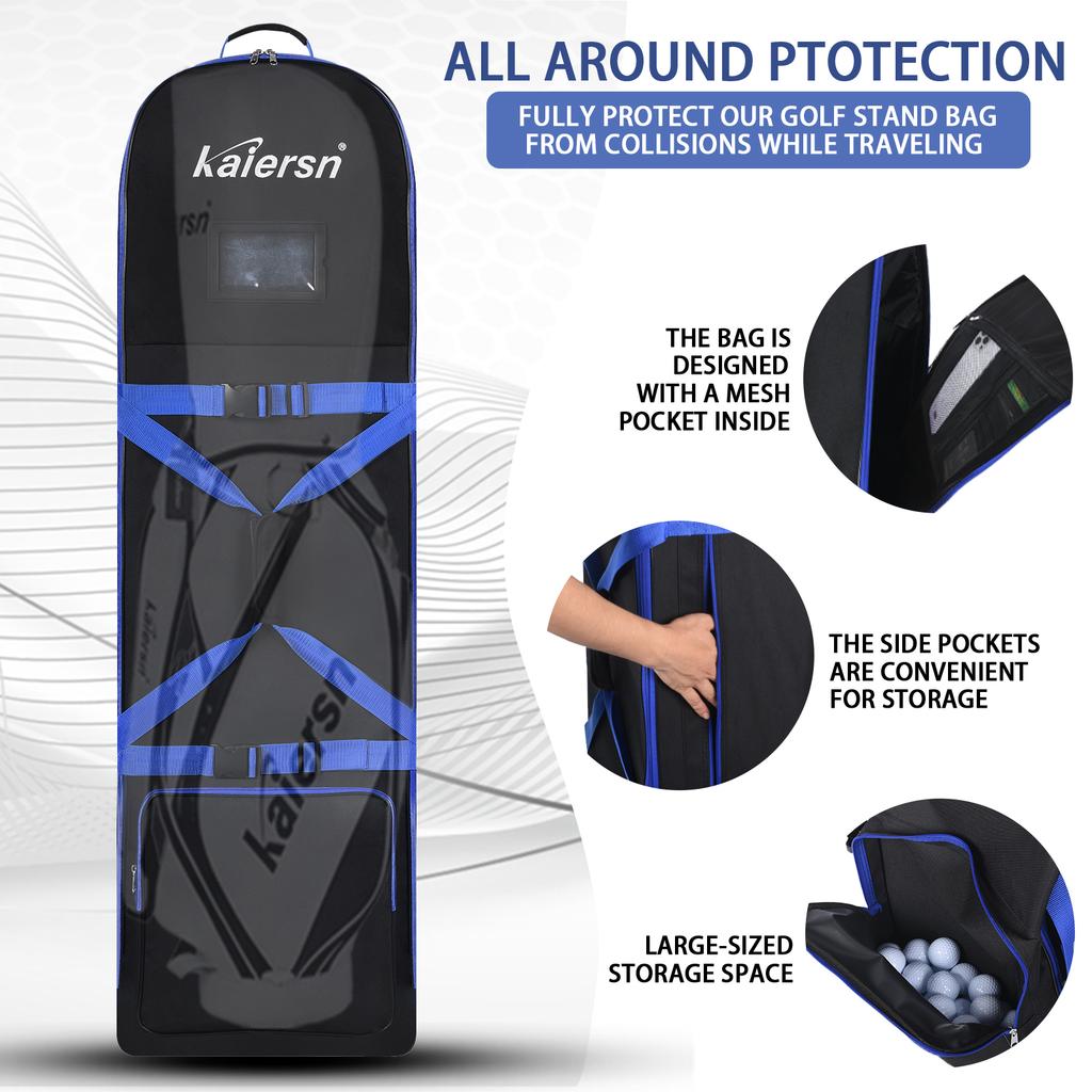 Kaiersn Гольф Авиационная Сумка Большой вместимости Складная Авиаперевозка Сумка для гольфа Авиаперевозка Дорожный чехол для гольфа
