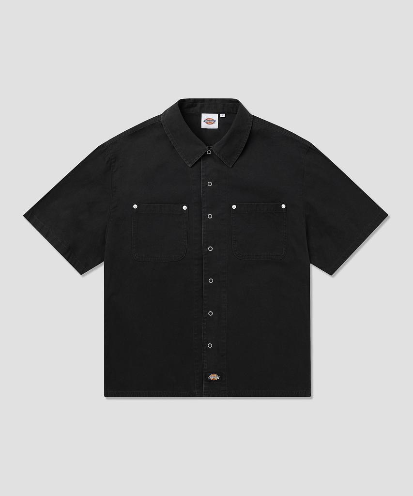 Dickies Рабочая рубашка из стираного утиного холста, черная