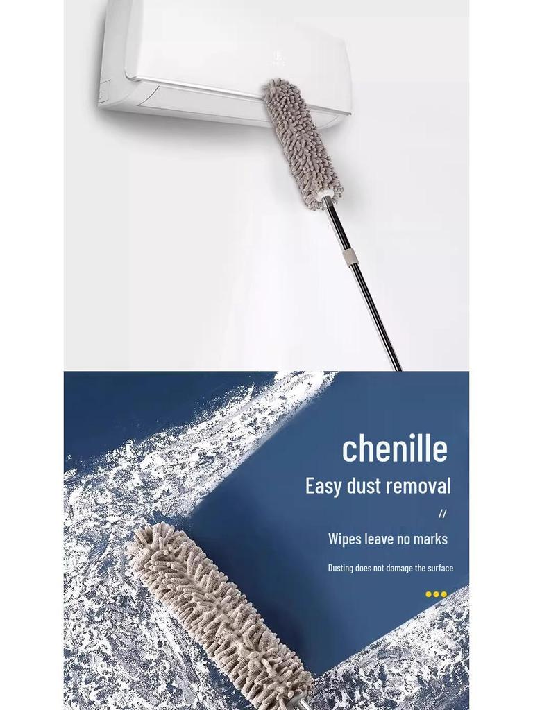 Retractable Feather Duster for Efficient Dust and Ash Removal - Perfect for Ceiling and Household Cleaning