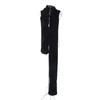 Women Long Warm Plush Velvet Hooded Scarf 3 In 1 Pocket Gloves Hats