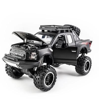 1/32 Ford Raptor F150 литой под давлением модель автомобиля игрушки звук свет игрушка пикап инерционный автомобиль для детей