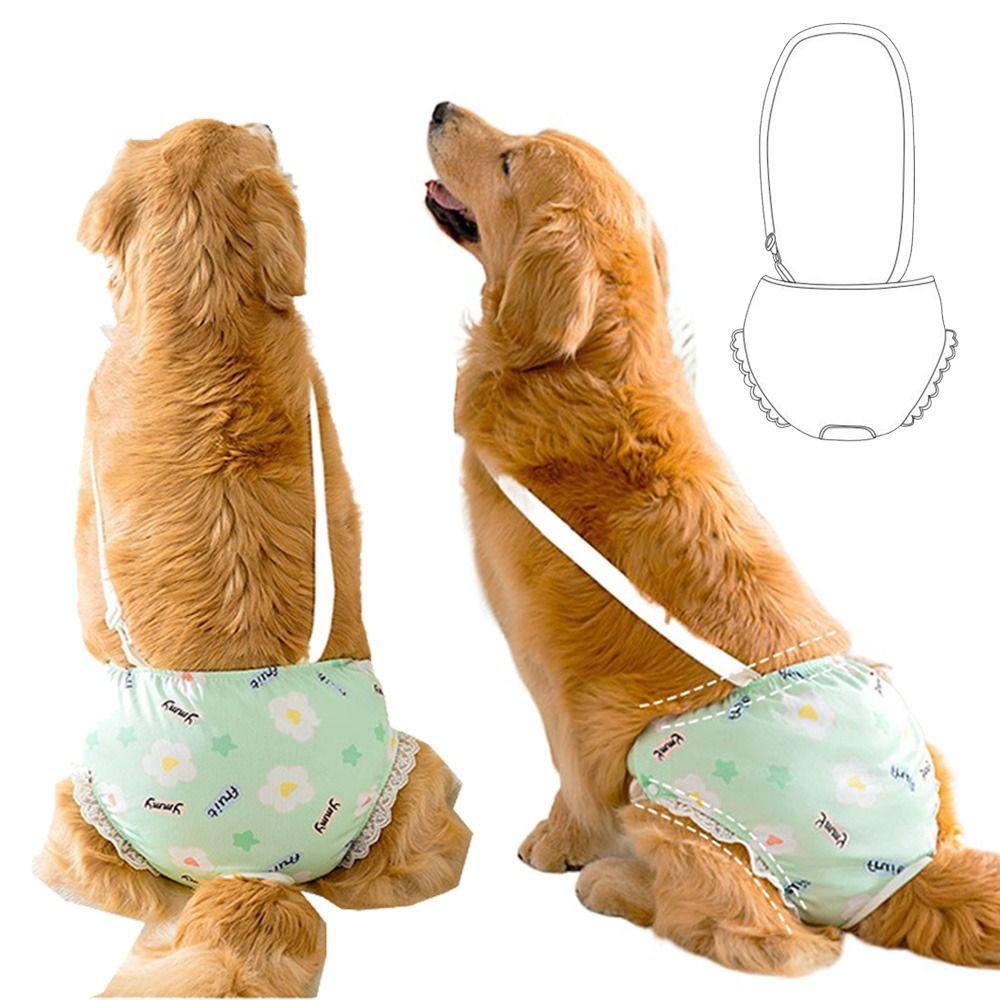 С бретельками Женские гигиенические трусы для домашних животных Дышащие Подгузники для безопасности крупных собак Аксессуары для собак