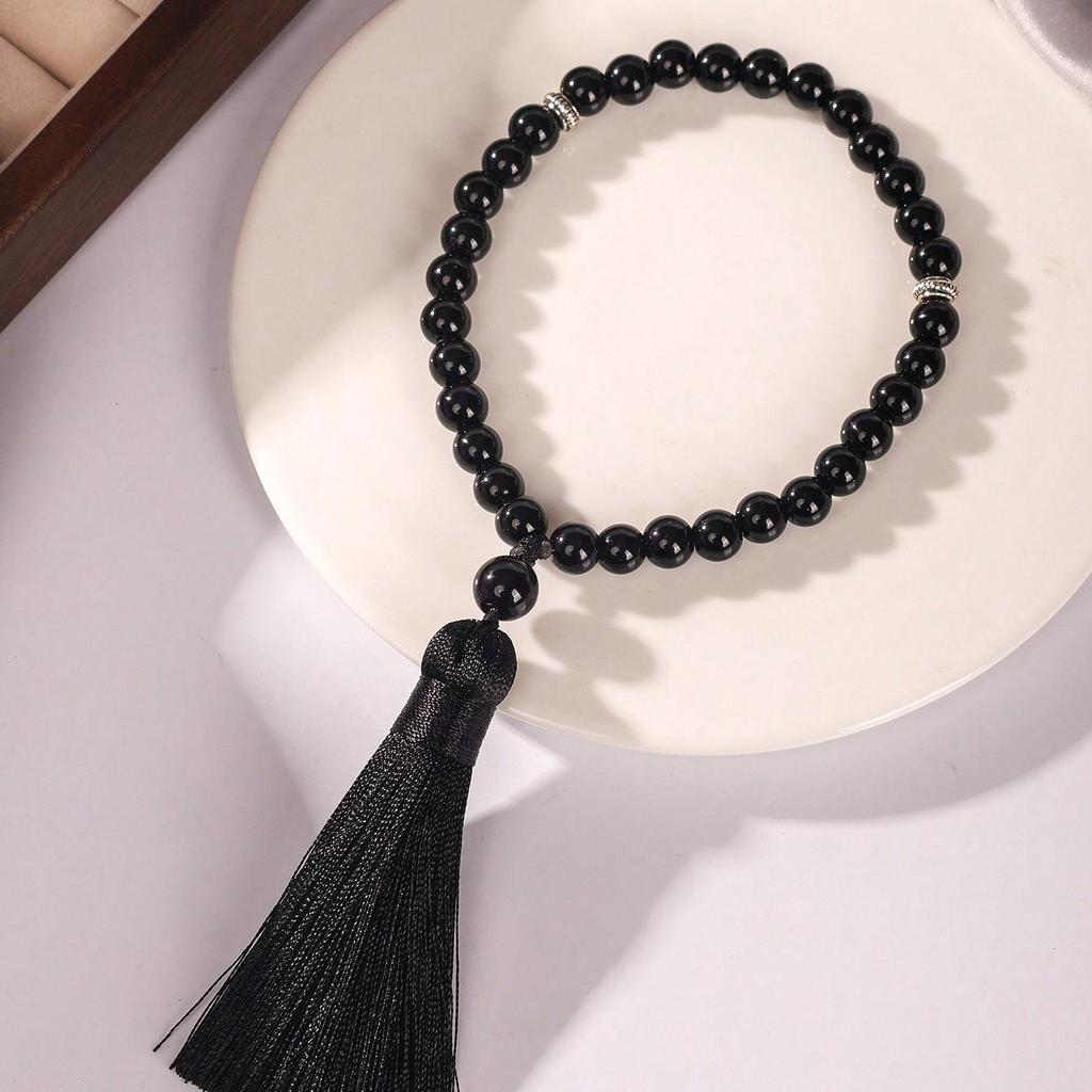 Космическое Парусное Плаванье Браслет из Натурального Кристалла с Бусинами для Молитвы из Африканской Сосны - 33 Бусины Дизайн Двойного Охвата