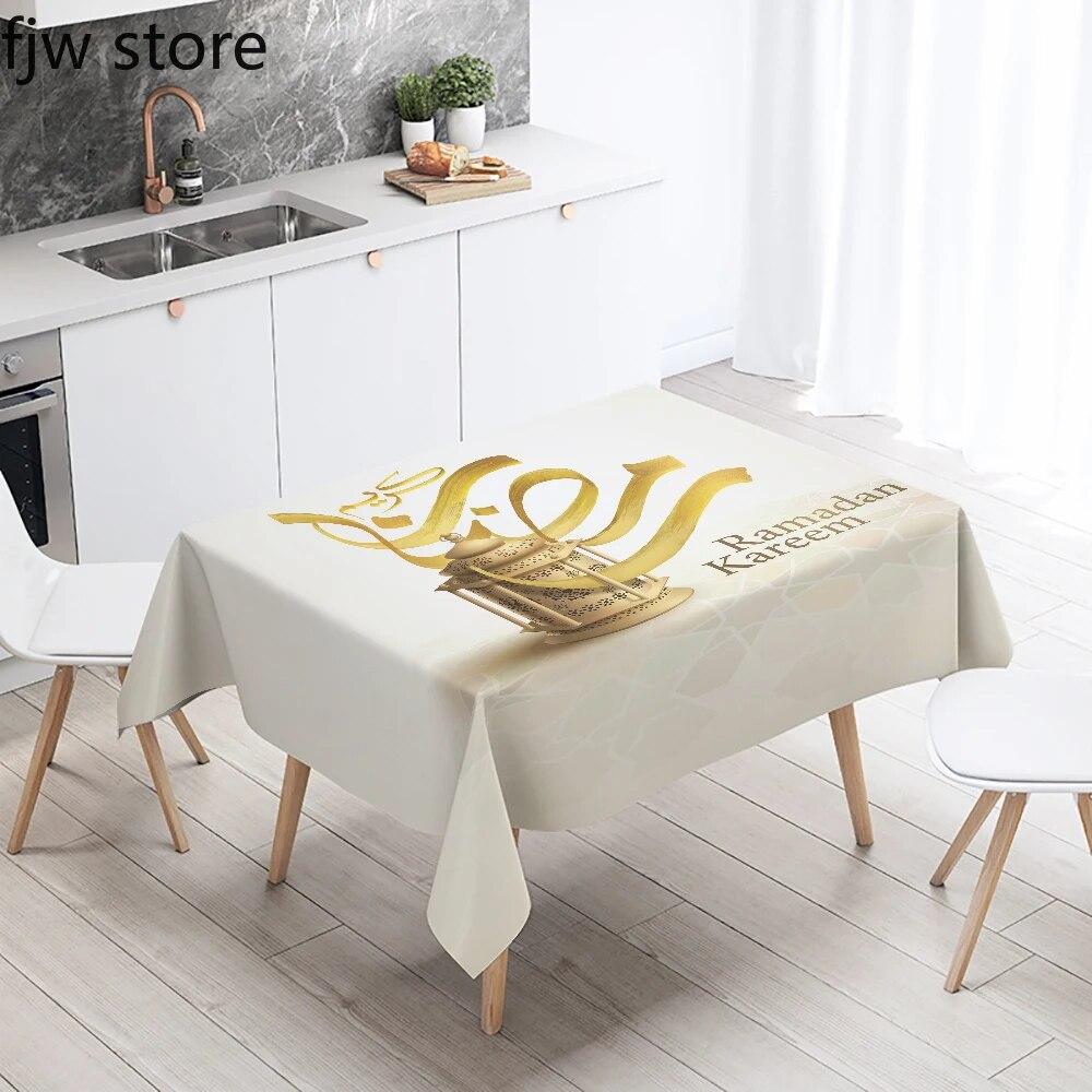 Рамадан украшение дома скатерть исламская мусульманская мечеть Рамадан Карим декоративная скатерть