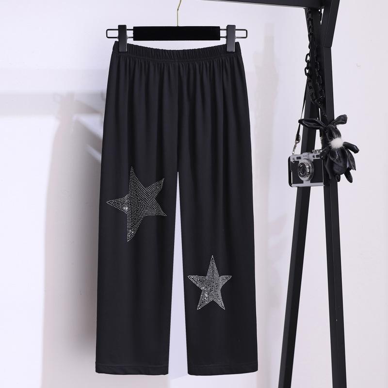 Летние брюки, узкие брюки, женские брюки больших размеров