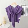 Korean Summer Air Conditioning Fake Collar Neck Guard Scarf Female Knit Thin Autumn Knotted Cape Sunscreen Shawl For Women