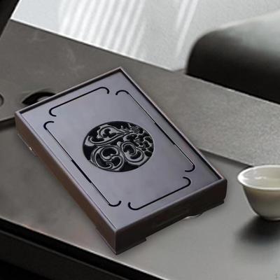 Доска для чая Кунгфу, орнамент из сухой пены с полированной поверхностью, прямоугольный орнамент, многоцелевой