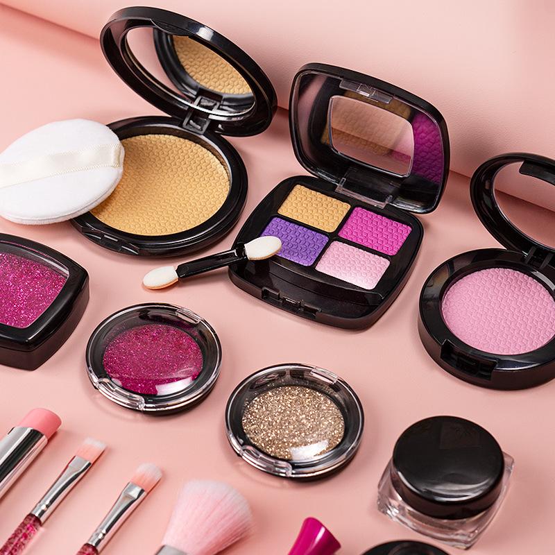 Pretend Makeup Toy Sets for Girls,Toddler Makeup Kit for Play Vanity Set, Washable Fake Cosmetic Dress Up Toys, Princess Style Beauty Accessories Gift