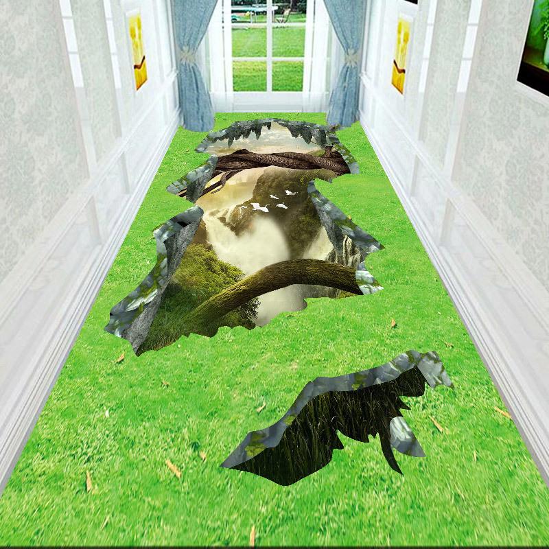3D Гостиная Красивый Пейзаж Напольный Коврик Ковер Спальня Полноразмерная Кровать Прикроватный Коврик Для Ползания Журнальный Столик Входная Дверь Коврик