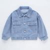Симпатичная джинсовая куртка для мальчиков и девочек, джинсовая куртка с жемчужным мишкой Тедди для девочек