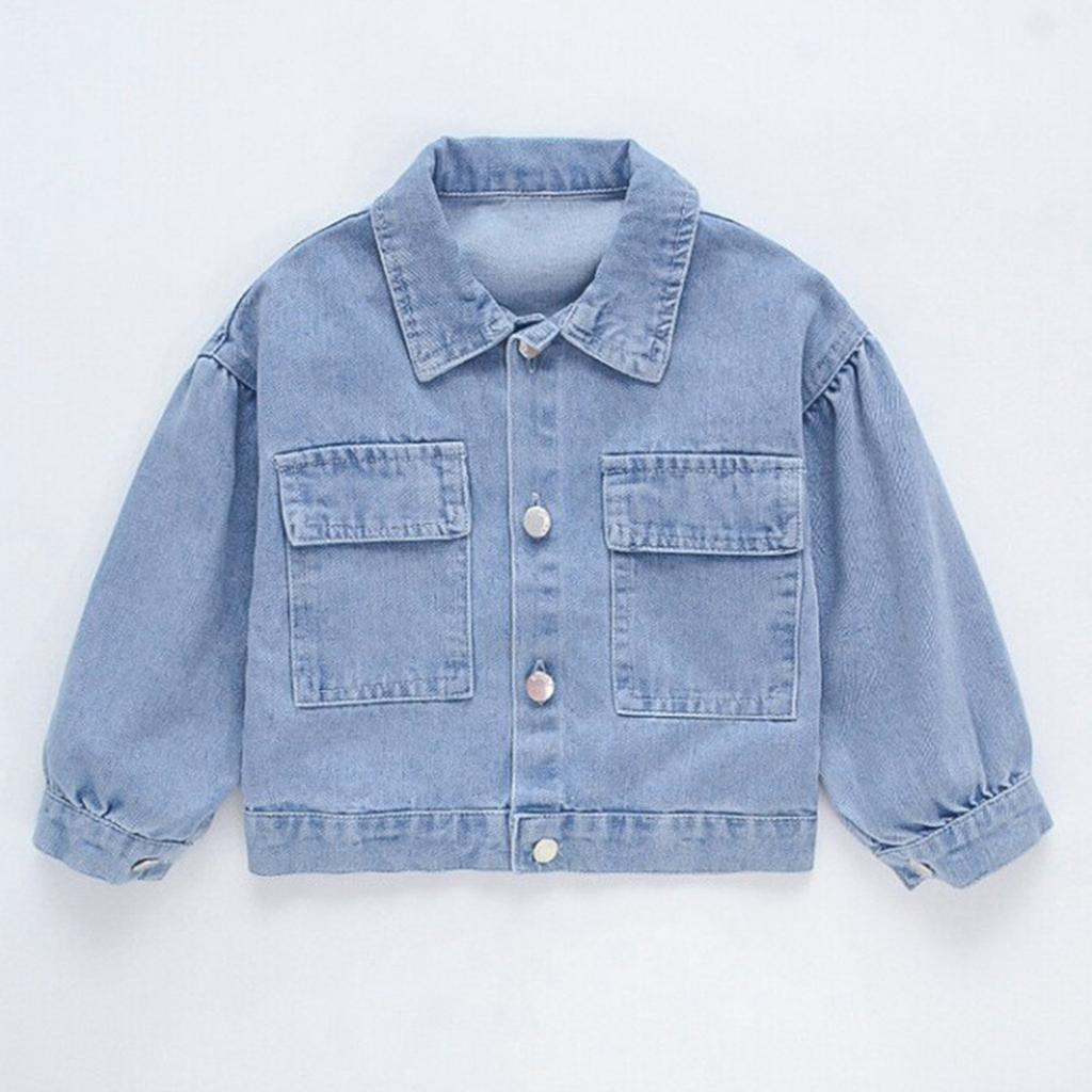 Симпатичная джинсовая куртка для мальчиков и девочек, джинсовая куртка с жемчужным мишкой Тедди для девочек