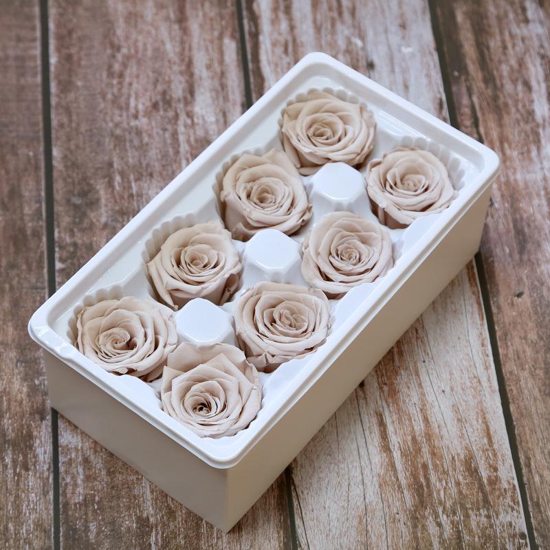 Eternal Life Flower Material Gift Box Immortal Rose Flower Dried Rose Artificial Preserved Flowers Head Roses