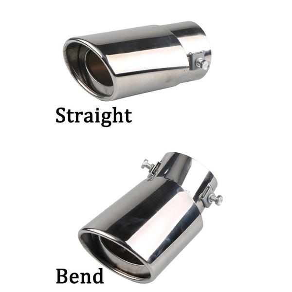 Автомобильный хвостовой выпускной наконечник из нержавеющей стали с наклонным закругленным краем, автоматический глушитель, модифицированный универсальный автомобильный наружный глушитель