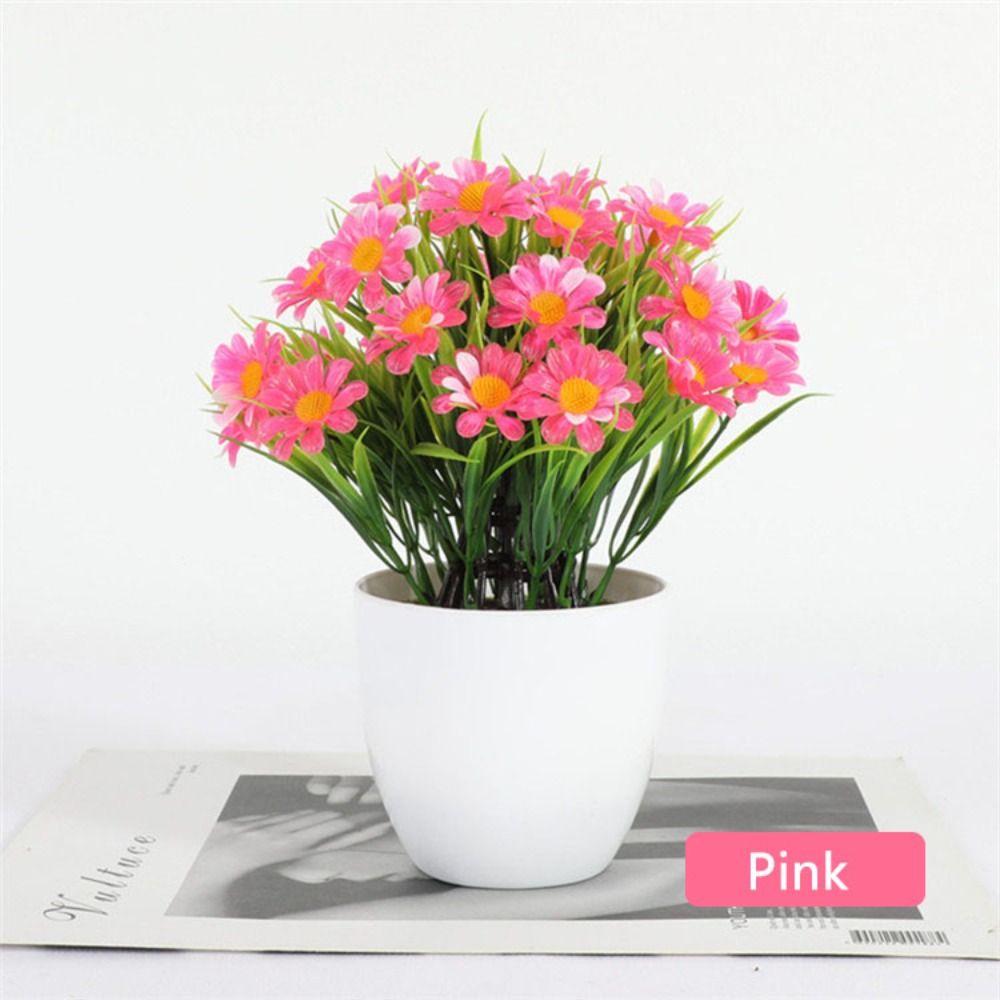 Chrysanthemum Tree In Pot Artificial Faux Plants Plastic Fake Plants Artificial Flowers Bonsai