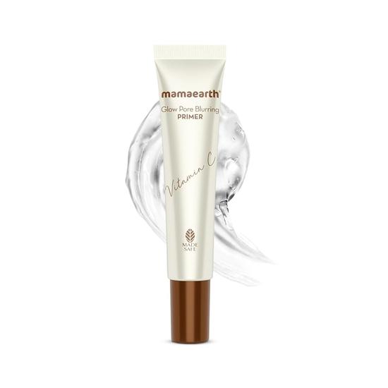Mamaearth Праймер Glow Pore Blurring с витамином С и куркумой - 25 г | Усиливает сияние кожи | Сужает поры | Помогает макияжу держаться дольше