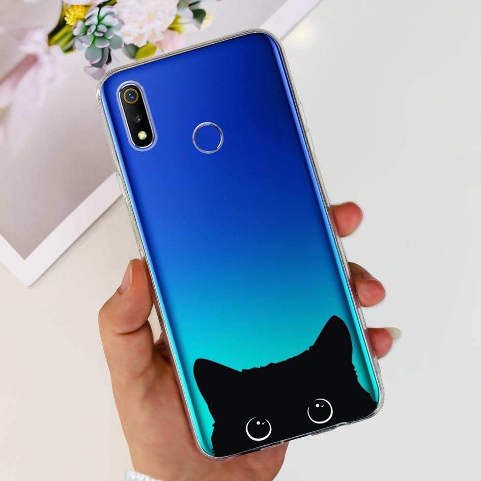 Realme 3 Case For Realme 3 Pro Cover Popular Butterfly Soft Clear Silicone Protective Fundas For Realme 3i Realme3 i 3Pro Bumper