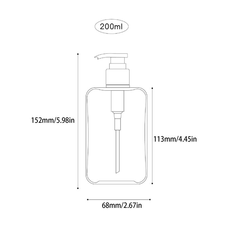Прозрачный квадратный дозатор для мыла, настольный флакон для лосьона с дозатором, дозатор для жидкого мыла для ванной комнаты, многоразовый Emp