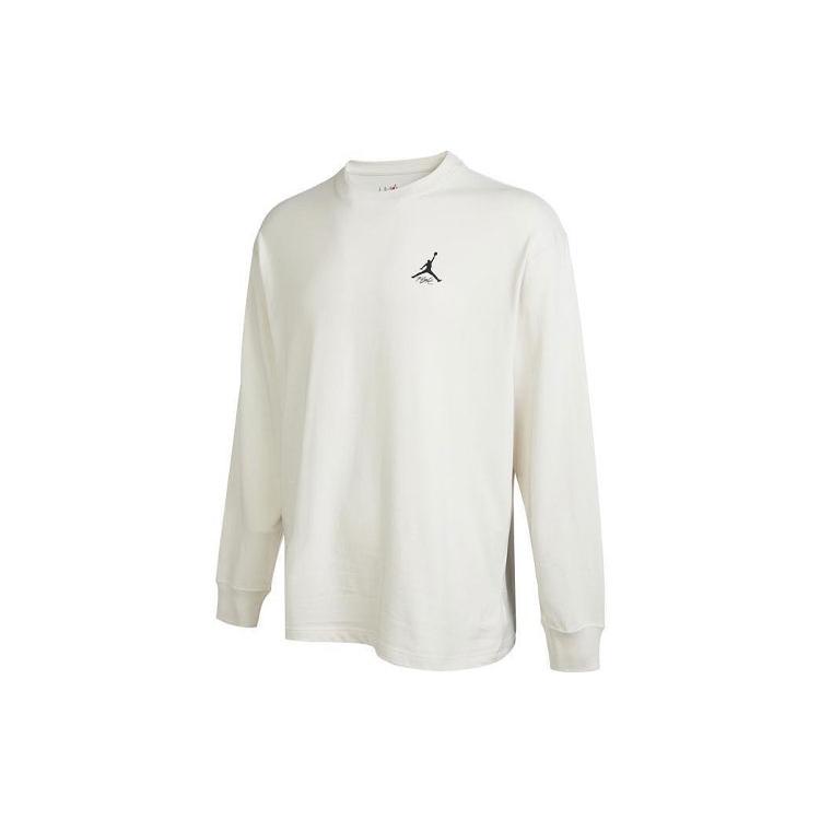 Jordan T Shirts Men's Beige Crew Neck Moderate Straight Fit DV8427-030