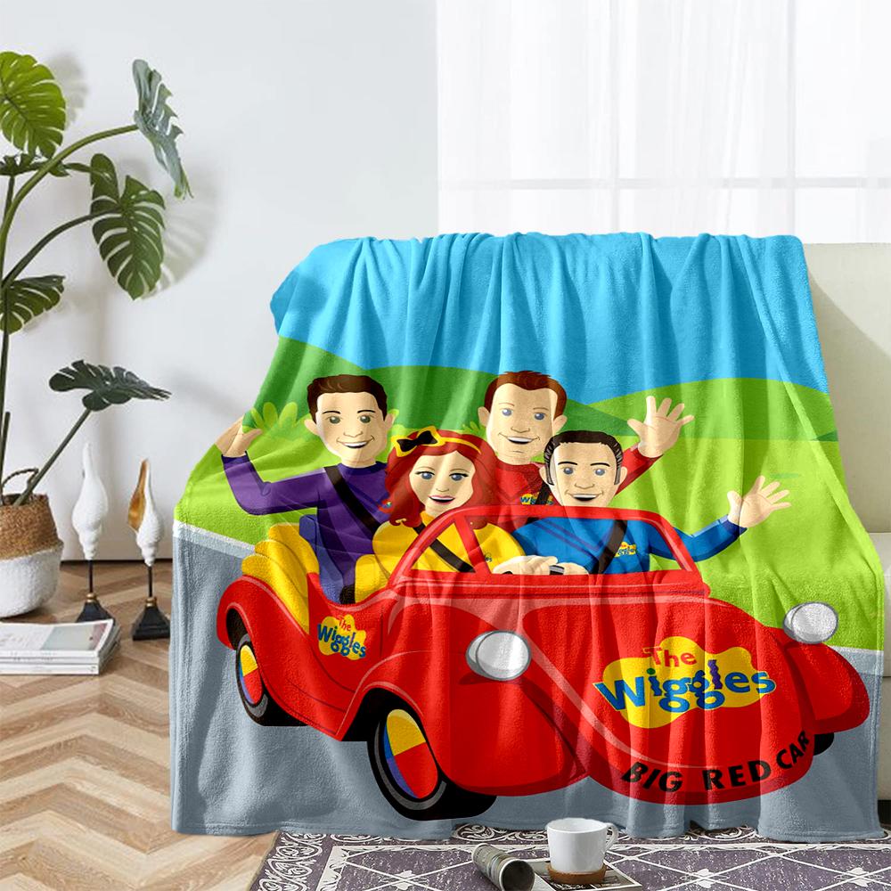 The Wiggles Theme Printed Blanket - Perfect for Couch, Bed, Travel & Outdoor Use | Machine Washable, Cozy & Durable.
