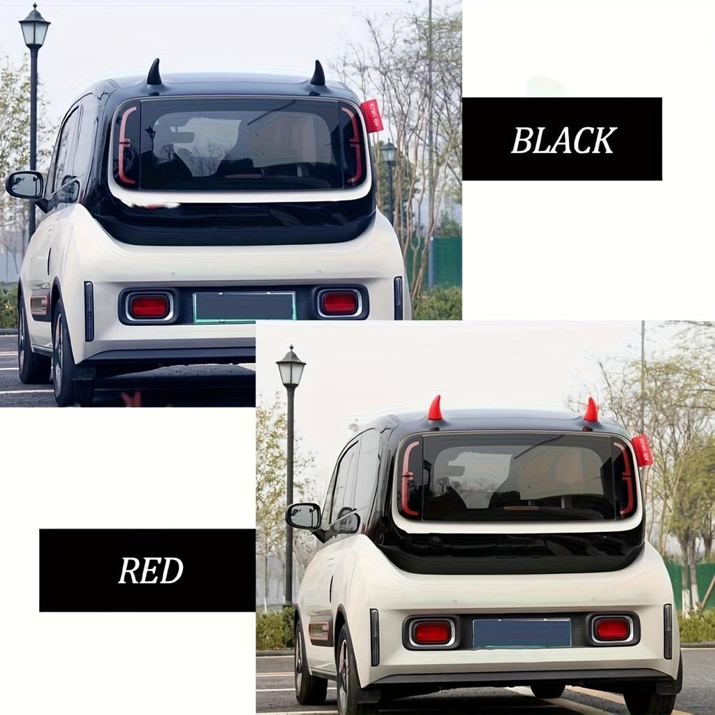 Автомобильная Эластичная 3D Наклейка Рога Дьявола Декор Бампера Анти-Столкновение Большие Рога Дьявола для Мотоцикла Велосипеда Лыжных Шлемов