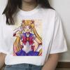 Sailor Moon Kawaii T -Shirt Cat Harajuku Unisex Ulzzang T -Shirt Korean Graphic Top Cartoon