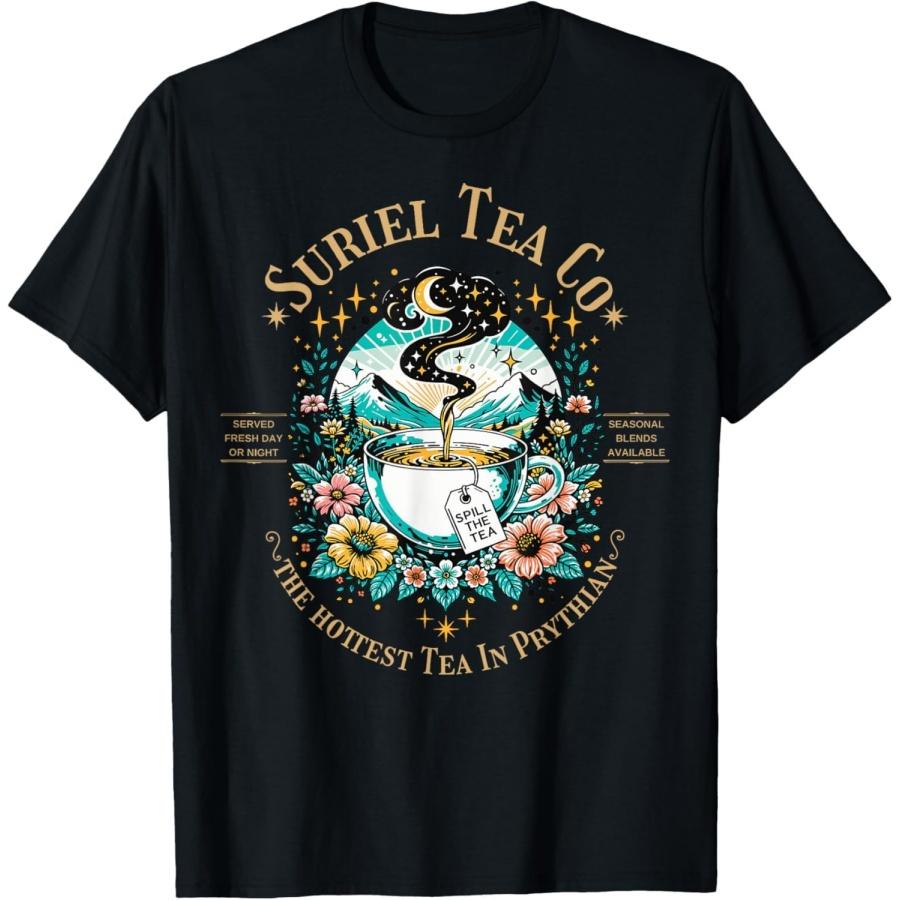 Wttyolo Suriel Tea Co Город Звездного Света Ночной Двор Книжный Sjm Книжный Футболка