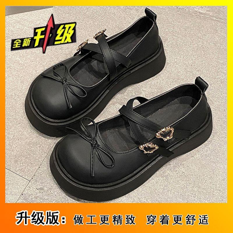 Коричневые туфли Мэри Джейн на платформе с бантом, женские, весна 2025, новые, в стиле ретро, колледж, jk, универсальные маленькие кожаные туфли