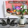 3 шт., ножка горшка для растений в виде животного, опора для цветочного горшка, садовый декор, подставка для растений из смолы, уличные статуэтки, ножки горшка для растений, держатели для бонсай